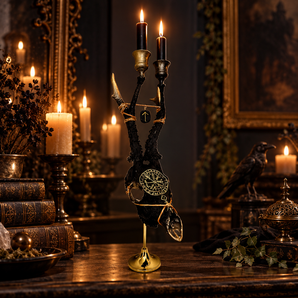 Noxen Rune Skull Candelabra